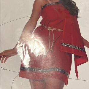 Red Toga Costume NWOT